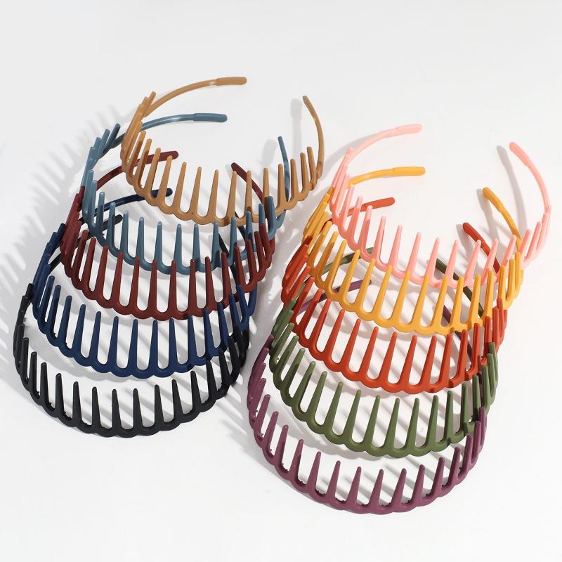 Frosted Solid Color Wide Headband Universal Headband Bangs Broken Hair Wash Face Headband Long Teeth Pressure Hair Headdress Hairpin
