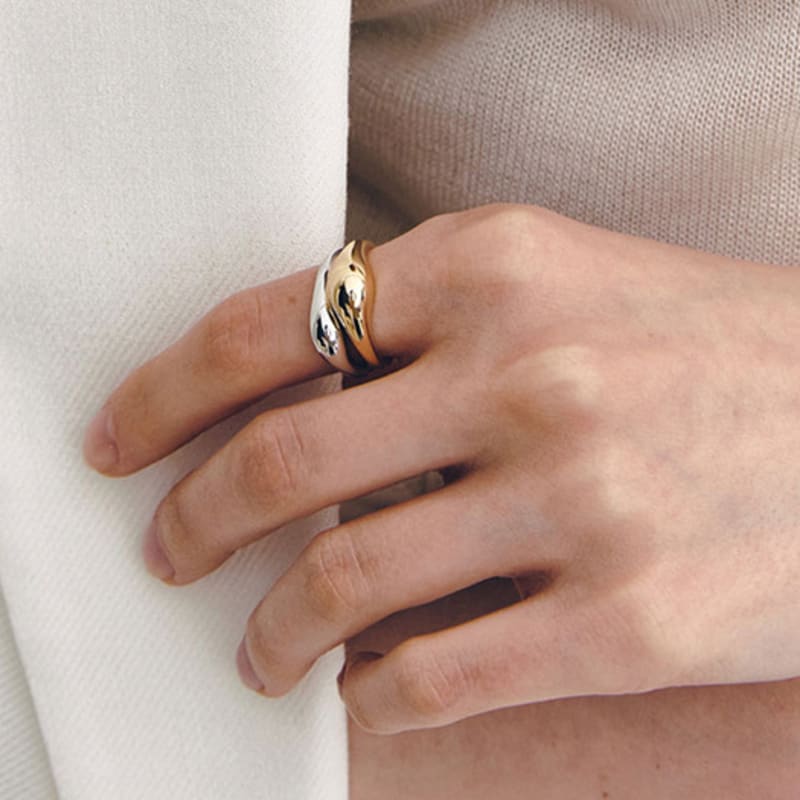 

hyeres-lor Subni Silver (C) Volume Set Ring HL6R45619C9 No. 17