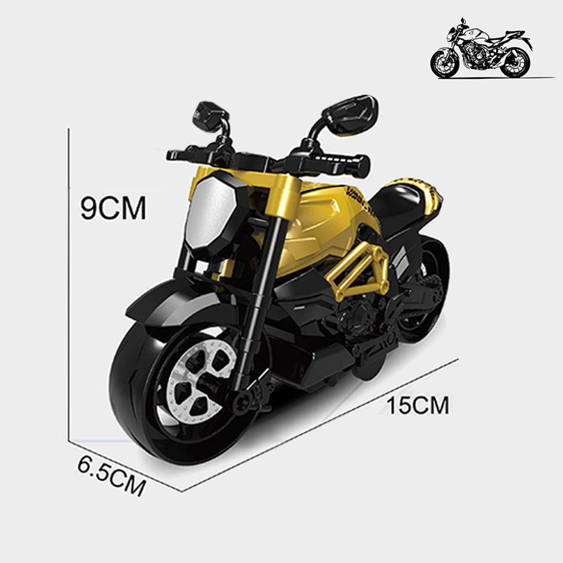 Çocuklar Ataletli Motosiklet Oyuncakları Erkekler Pedallı Vintage Geri Çekmeli Mini Motosiklet Modeli Sürtünme Güçlü Simülasyon Araba Oyuncakları Çocuklar İçin