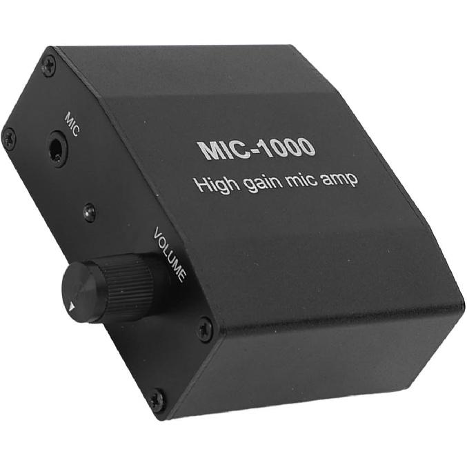Hyuduo Microphone Amplifier Mic Audio Amp High Gain 1000 Times Amplification Accessory Set Kit for Teachers, Singing, Training, Presentation, Tour