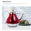 Stainless Steel Teapot Large Capacity Tea Kettle Electric Travel Pot with Infuser Easy to Clean Home Kitchen