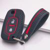 Silikonowe etui na kluczyk samochodowy typu flip do Renault Clio 3 Twingo 2 Modus Kangoo Scenic 2 Megane 2 Lada Vesta Granta Kalina Niva z brelokiem