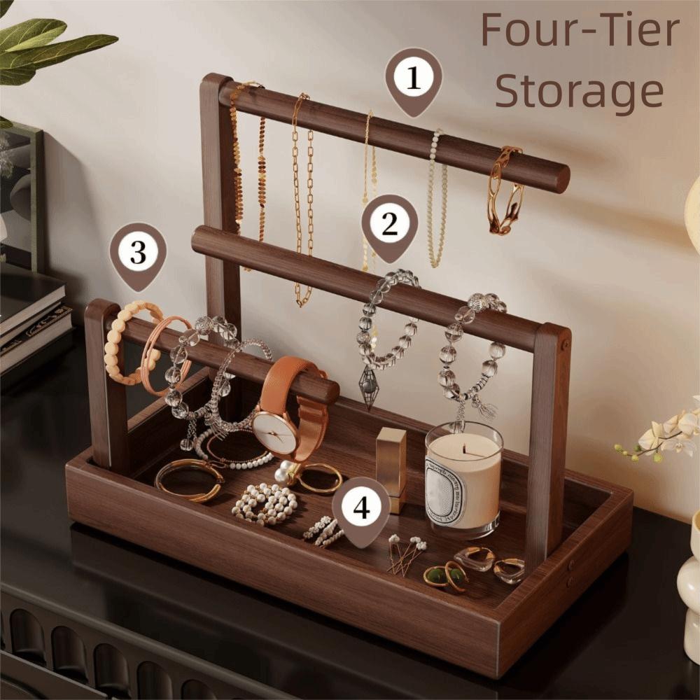 Solid Wood Jewelry Stand Large Size Jewellery Organizer Bracelet Storage Holder  Woman Accessories