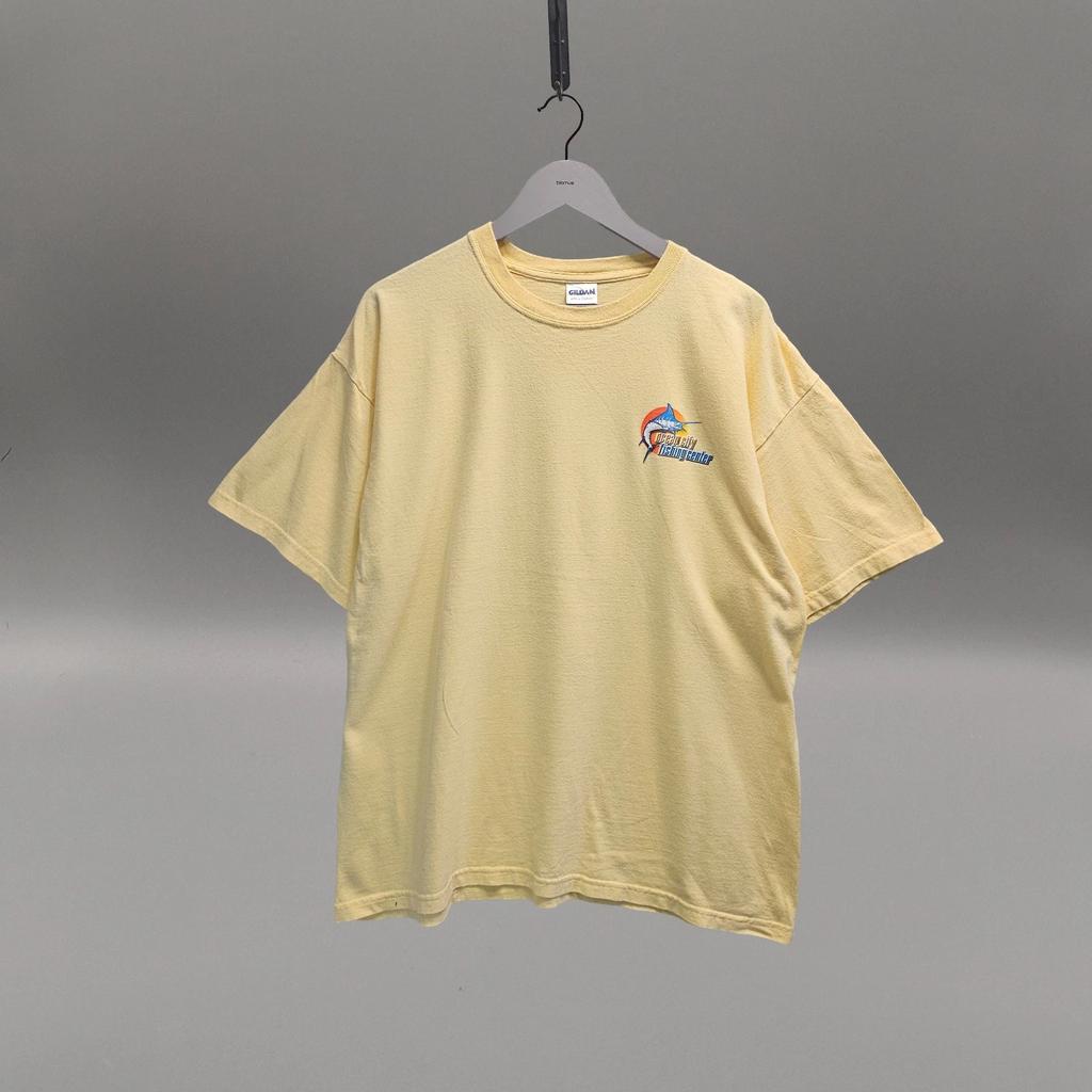 Gildan Ocean City Tuna Tournament 2010 Fishing Graphic T Shirt Yellow XL 3850