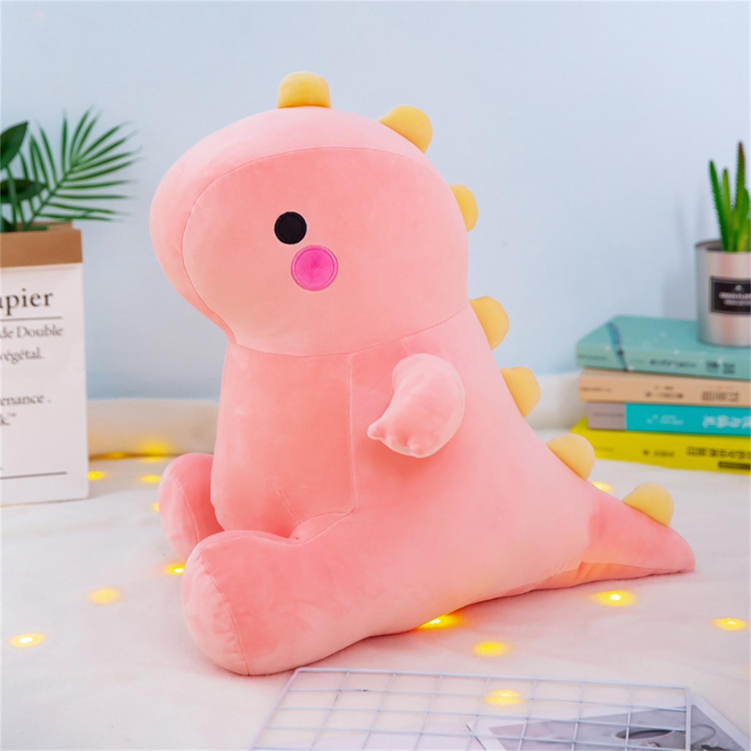 

Plush Dinosaur Stuffed Animal Toy Large Soft Dinosaur Plushie 35cm Sitting Dinosaur Plush Toy for Kids and Collectors розовый