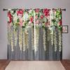Luxury Flower Floral Clolorful Window Curtains for Kids Bedroom Living Room Hall Treatments Kitchen HomeDecor Drapes Blinds 2Pcs