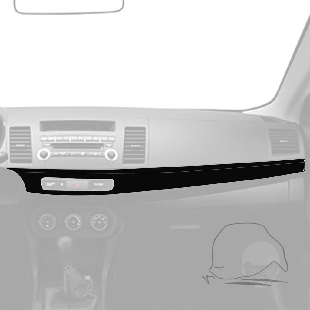 For Mitsubishi Lancer EVO X MR 2008-2015 Car Accessories Plastic Piano Black Interior Central Dashboard Panel Trim Sticker