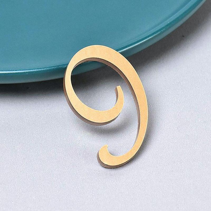 0-9 Acrylic Self Adhesive House Number Sticker Frosted Silver Gold Color Doorplate Home Door Plaque Numbers Sign New