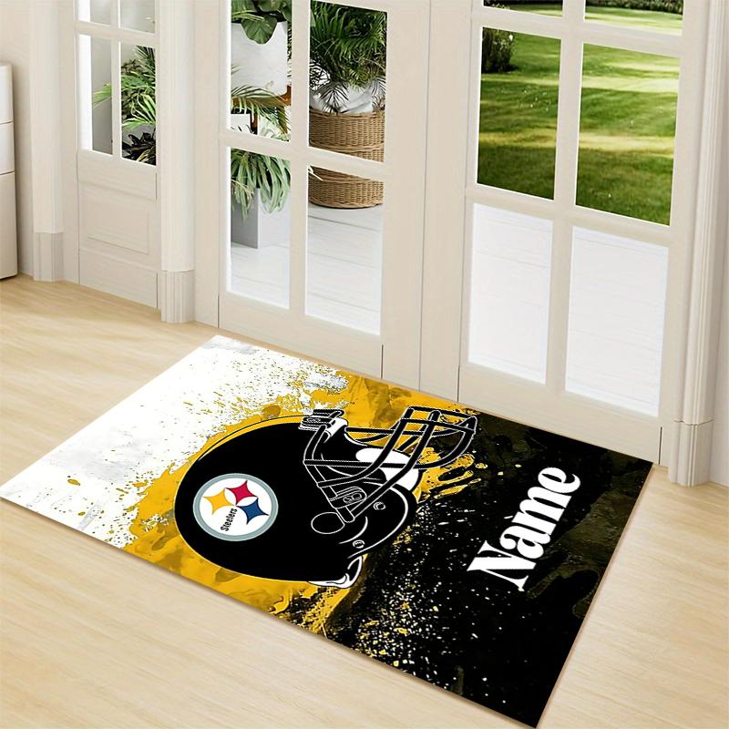 Custom Name Rams Helmet Print Carpet Rug Customizable Soft Washable Anti-Slip Home Living Room Sofa Mats Personalized Rug. 0909421