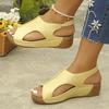 Wedge Sandals Women's Shoes Summer Sandals Platform Wedge Heel Fish Mouth Sandals