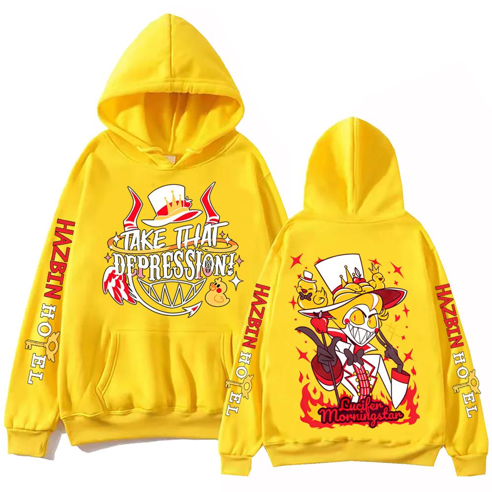 Hazbin Hotel Lucifer Graphic Design Hoodie Man Woman Harajuku Long Sleeve Pullover Tops Sweatshirt Gift