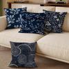 Blue Pillowcases with Unique White patternSuitable for Sofa Car Bedroom Decorative Cushion Cover Pillow Cover