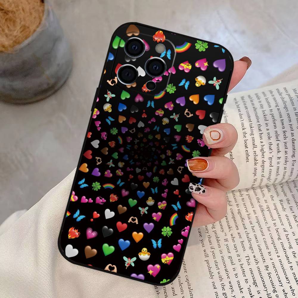 

Funny emoji Phone Case For iPhone 17, 16,15,14,13,12,11 Plus,Pro Max, Others Soft Black Cover iPhone13