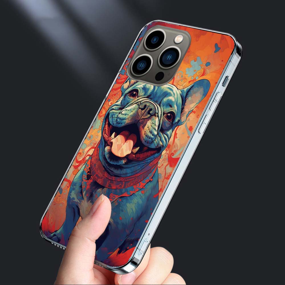 French Bulldog Dog Pug Phone Case For Iphone 16E 15 Pro 14 Plus 17E 16 17 Pro Max Air 11 12 13 Mini Shockproof Capa Cute Cove