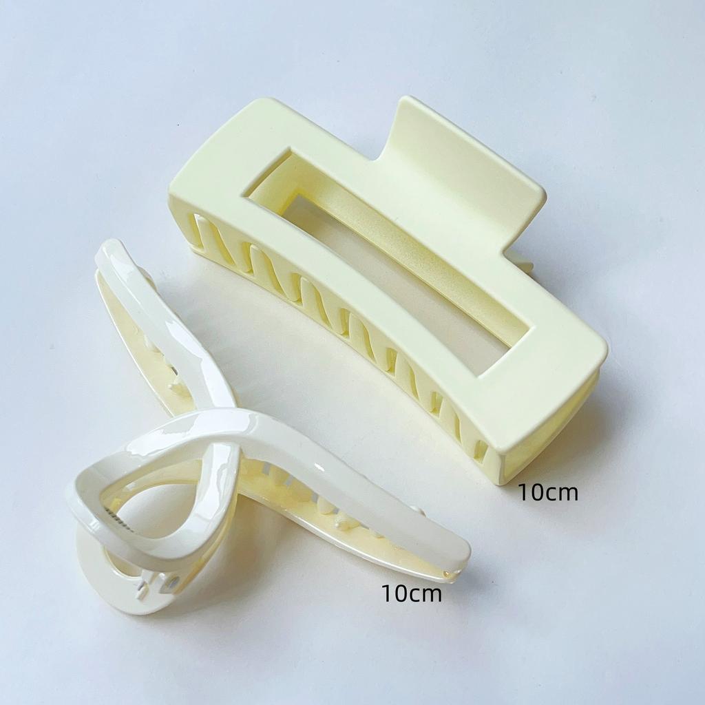 2 Pack 4.3 Inch Large Hair Clips Neutral Color Hair Claw for Women Thin Thick Curly Hair Matte Claw Clips Strong Hold Jaw Clip