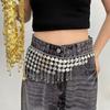 Metal Beads Tassel Belly Dance Belt Silver Color Belly Dancing Hip Scarf New Bell Waist Chain