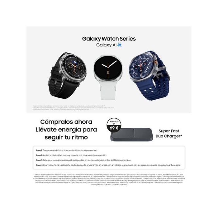 Samsung Galaxy Watch8 Bluetooth 40mm Con Galaxy AI Gris Oscuro