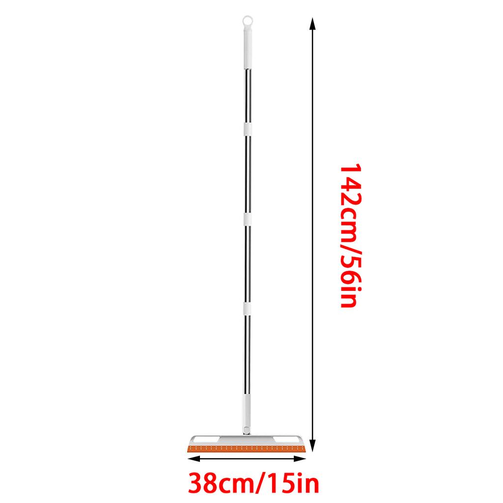 Household Shower Squeegee Glass Wiper Stainless Steel Window Scraper Cleaner with Self Adhesive Hook and Replaceable Wiper Blade