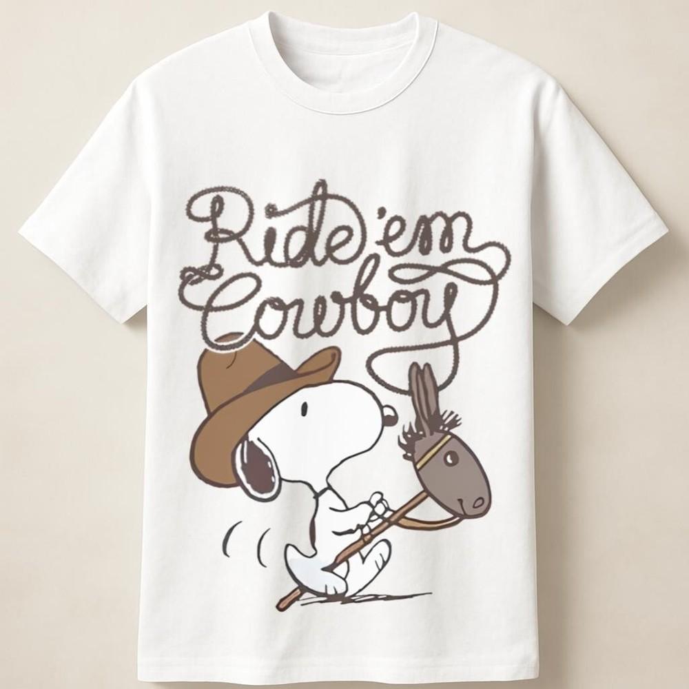 Snoopy Ride Em Cowboy Peanuts Unisex T-Shirt Unisex T-Shirt XXXL