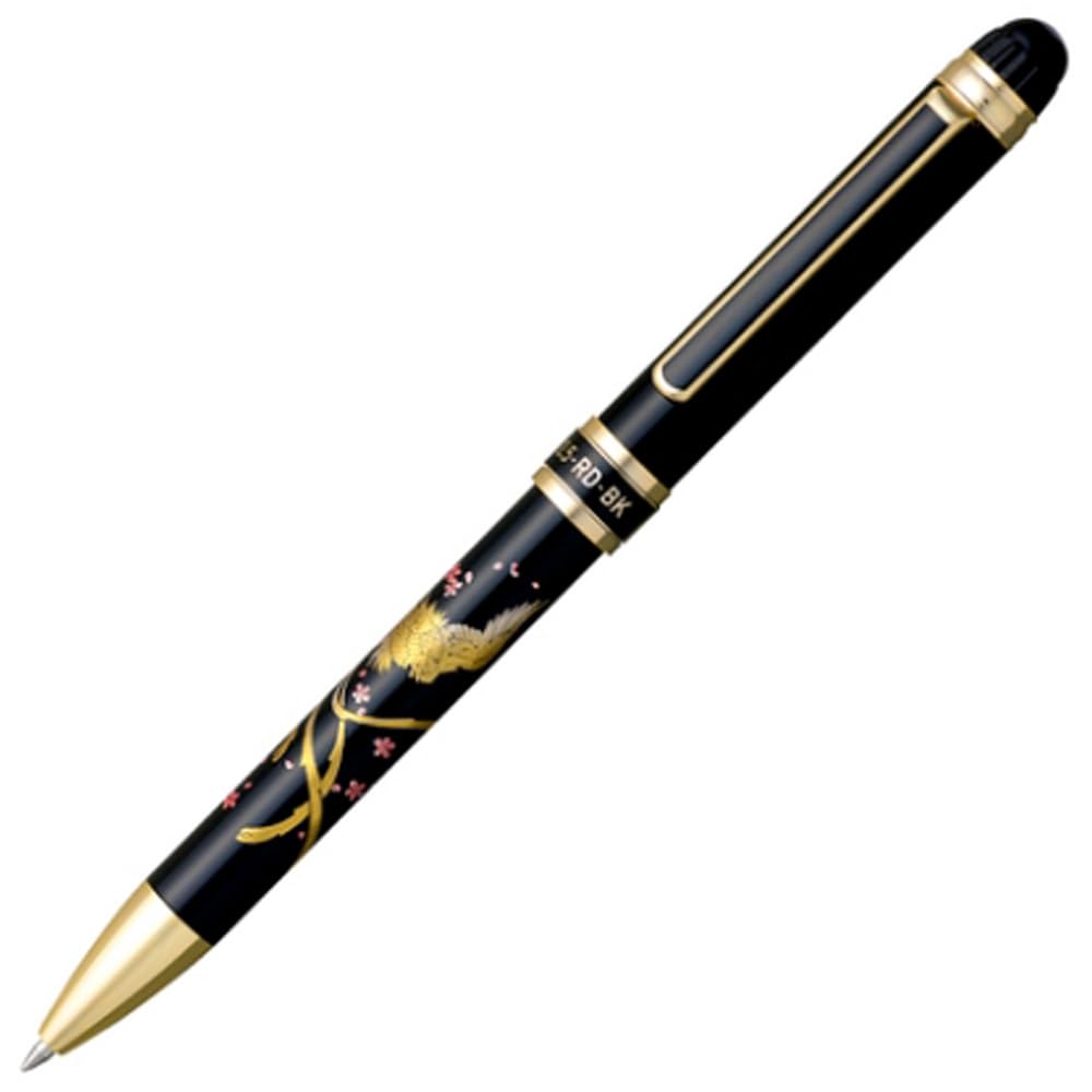 PLATINUM Platinum Fountain Writing Modern Pen and Red Ballpoint Pen Mechanical Pencil Pen, Multi-Function Instrument, Dual-Action, Maki-e Design,