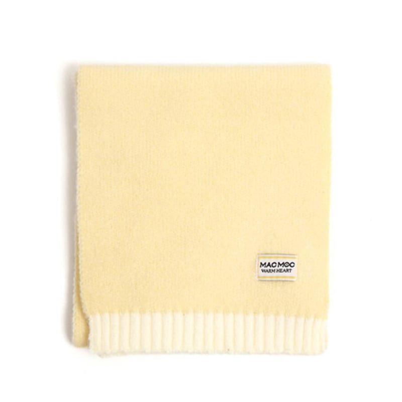 MAC MOC HUHU HUHU Color Block Soft Logo Muffler_5 Colors