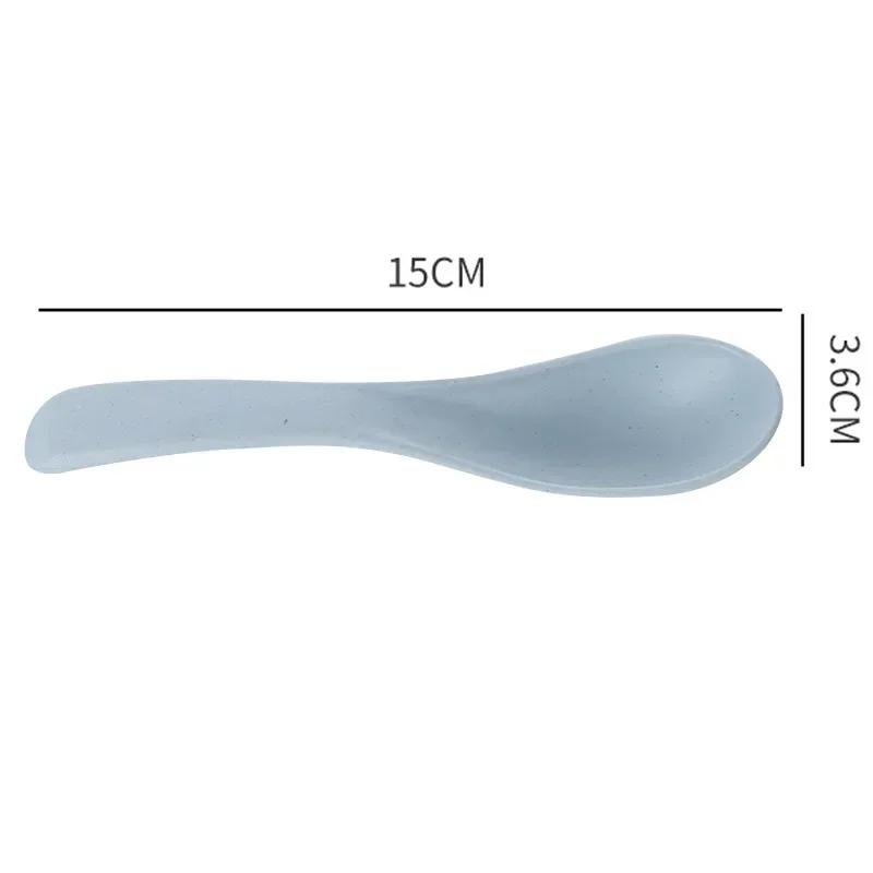 Wheat Straw Small Spoon Spoon Spoon Plastic Soup Tableware Nordic Style Children's Dessert Gift Furniture Essential