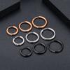1 Pairs Crystal CZs Nose Ring Clicker Earing Piercings Sparkly Rosegold Steel Nariz Piercing Ear Cartilage Tragus Goth Jewelry