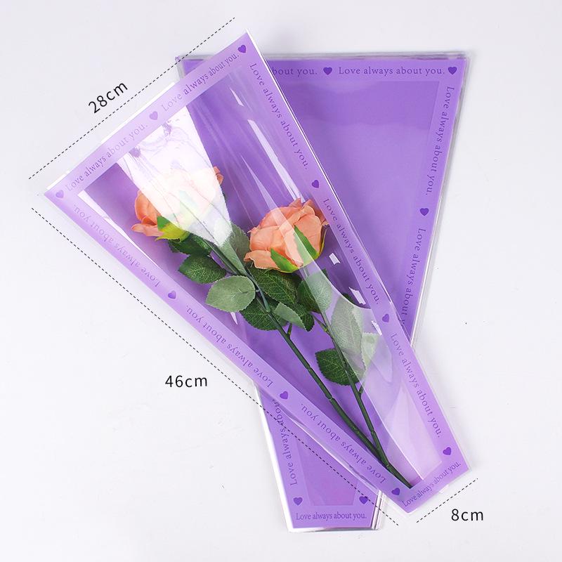 Sweet Heart Bouquet Floral Packaging - Transparent Fresh Flower Wrapper for Florists and Street Stalls