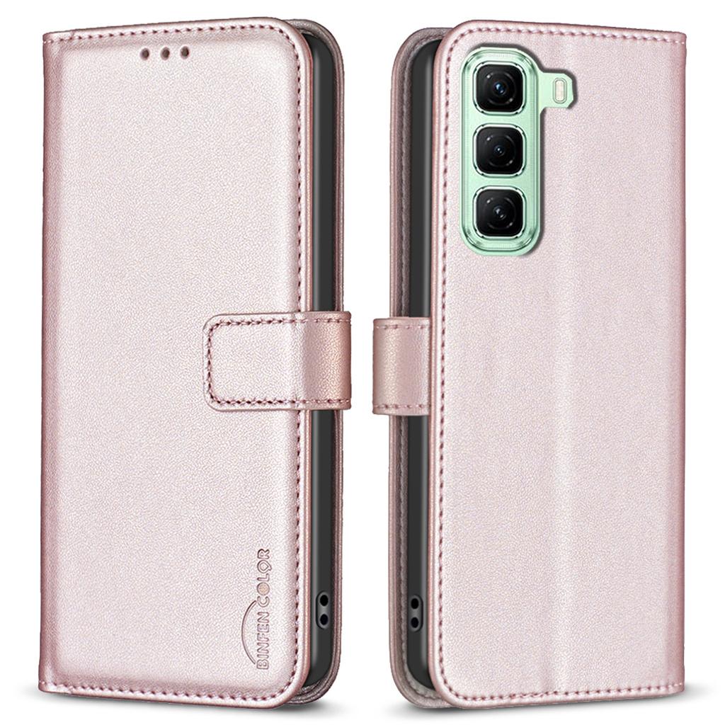 BINFEN COLOR BF17 For Infinix Hot 50 4G Case Wallet Folio Flip Leather Cover