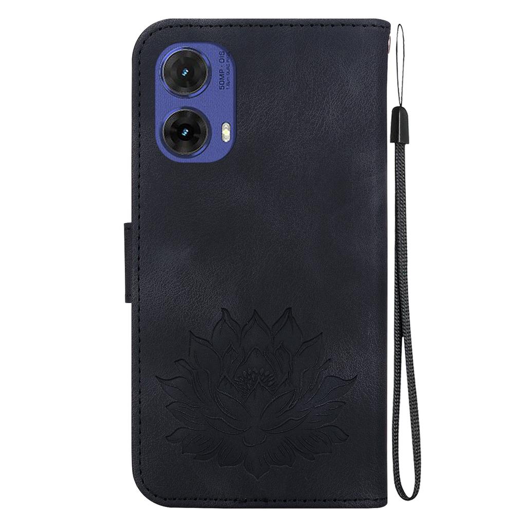 For Motorola Moto G85 5G/S50 Neo 5G Wallet Case Lotus Imprint Leather Phone Cover