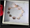 Korean-Style Daisy Flower Titanium Steel Anklet for Women