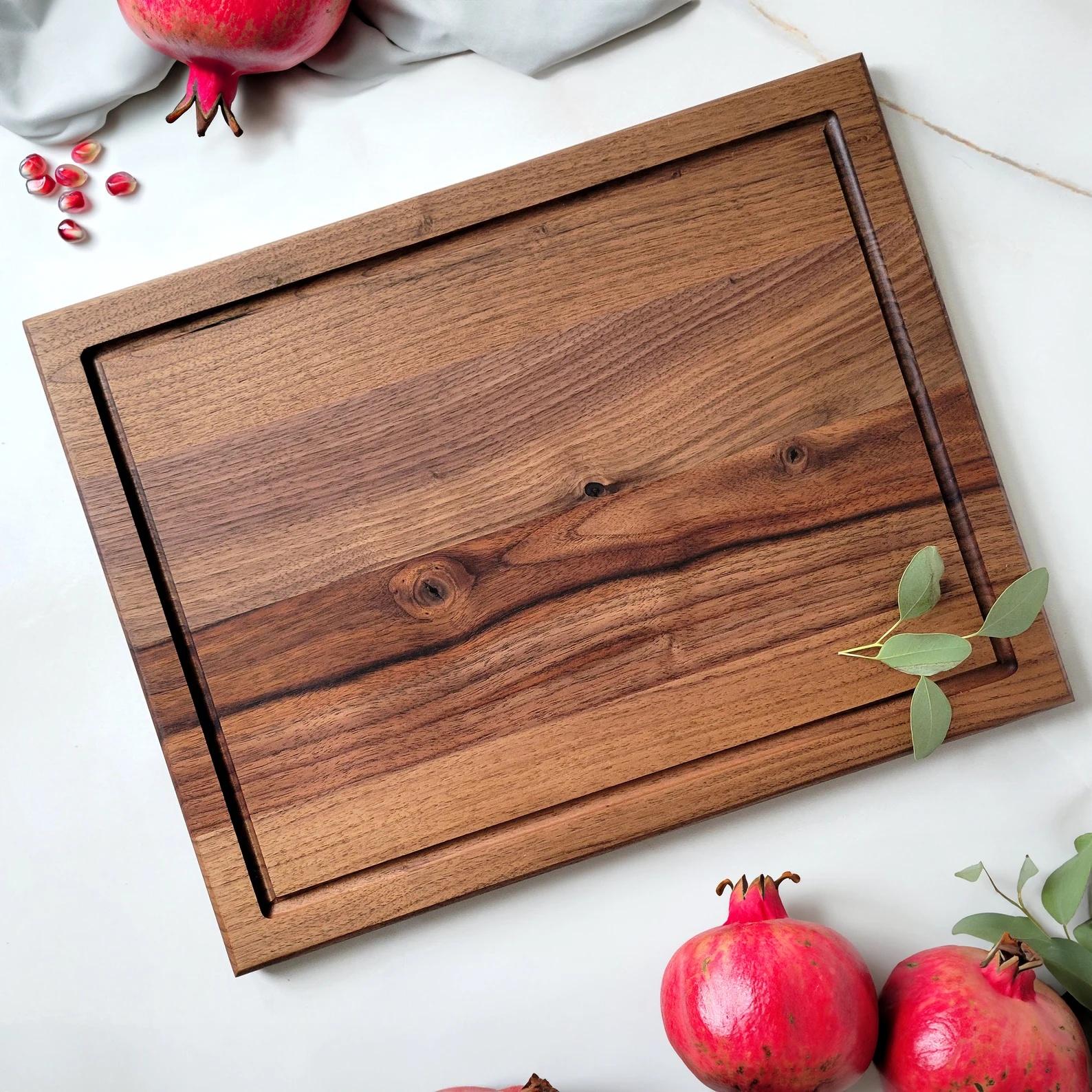 Customizable Modern-Style Wooden Chopping Board Rectangular 1.5cm Thickness Sustainable Multifunction Easy Clean Kitchenware 43*33*3.8