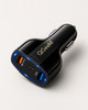 QGeeM QC 3.0 USB C Nabíječka do auta 3-portová Rychlé nabíjení 3.0 Rychlá nabíječka pro nabíjecí adaptér do auta pro iPhone Xiaomi Mi 9 Redm