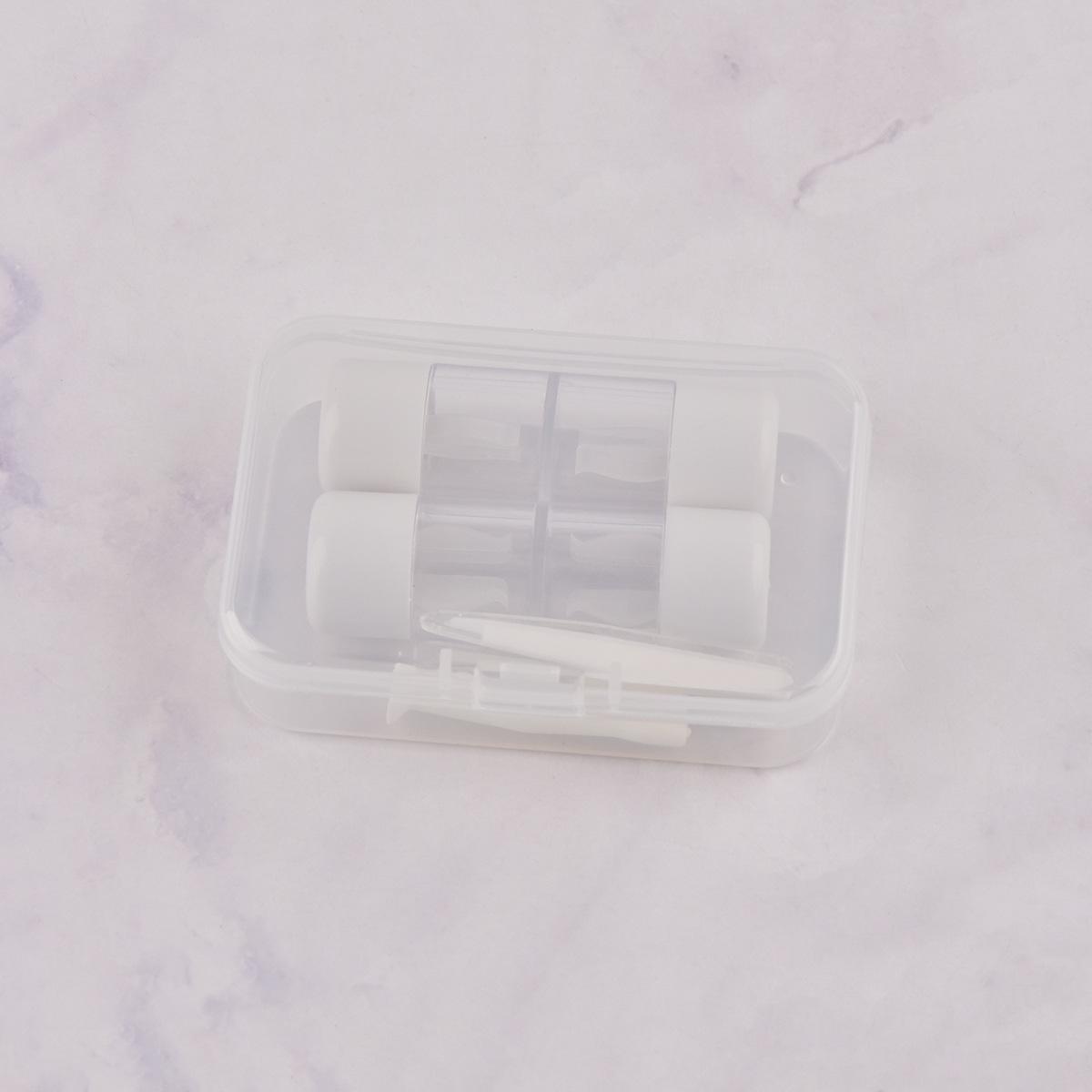 

Портативный цилиндрический набор контейнеров для контактных линз: 2-компонентный RGP и 1-компонентный прозрачный держатель белый