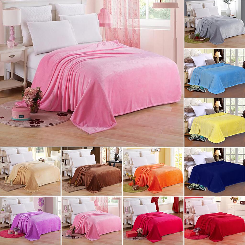 Buy 11 Colors Light Thin Micro Plush Fleece Blankets Soft Warm Blanket Winter Sheet Bedspread
