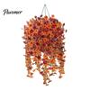 Maintenance Free Greenery Artificial Hanging Fall Flower, Realistic Plastic Cascading Vines Textures Fake Green Leaf Garland Plant, Maintenance-free