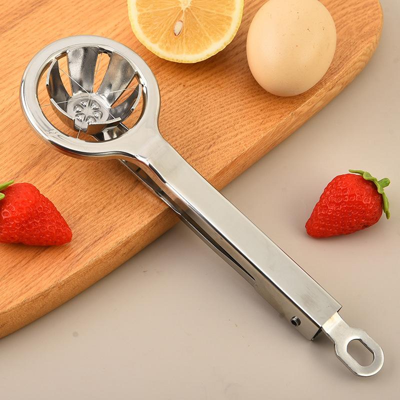 Aluminum Alloy Manual Egg Cutter with Handle Multifunctional Portable Preserved Egg Splitter Egg Slicers Kitchen Accessories