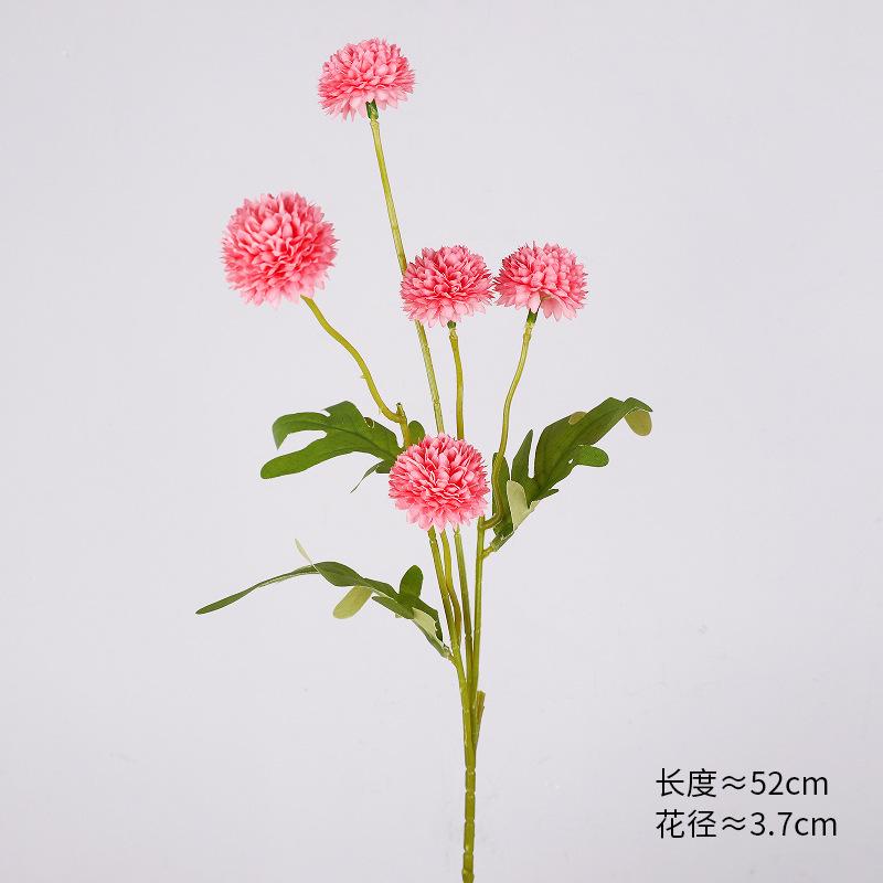 Single ball chrysanthemum home desktop photography fake flower decorative bouquet