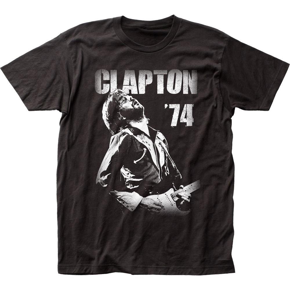 

Eric Clapton 74 Mens T Shirt Music Classic Concert Rock Band Tee New Black Unisex T-Shirt XXL
