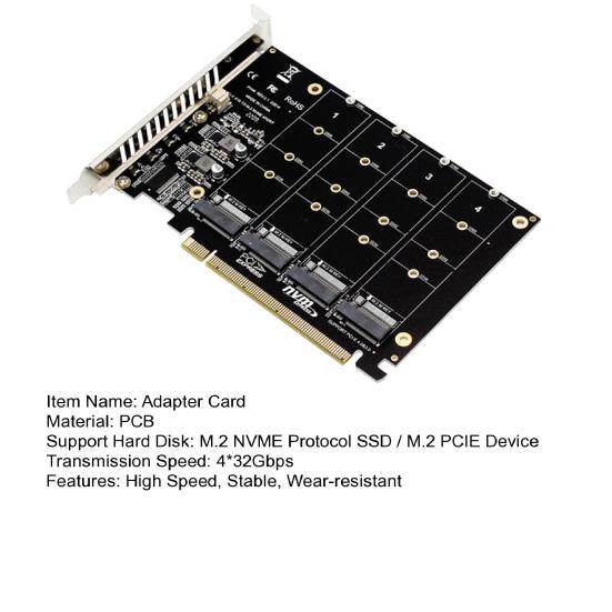 PH44 NVME 4-Disk PCIE Signal Split Array Card Array Card M.2 NVME SSD