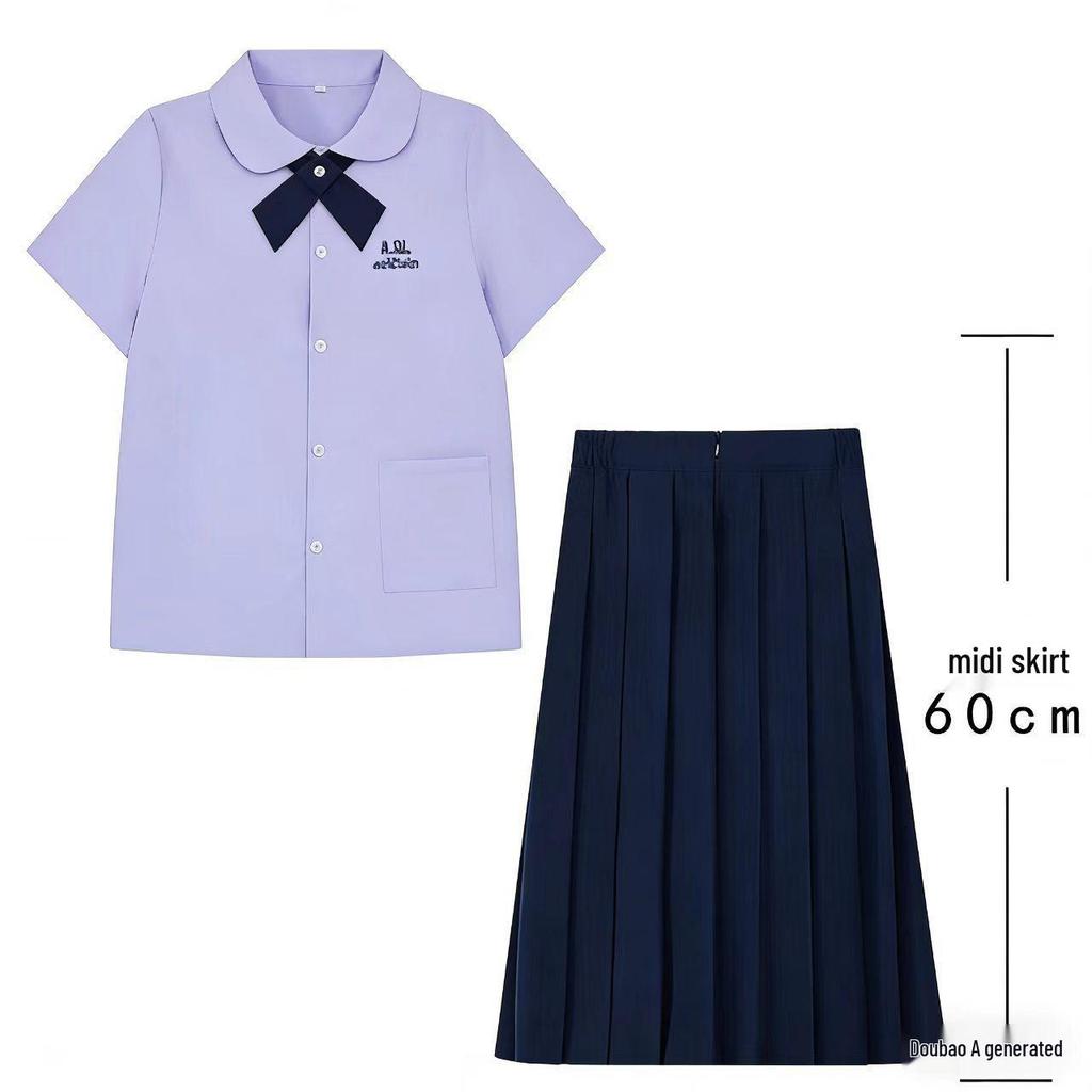 Conjunto de Uniforme Escolar Tailandés Auténtico: Estilo Preppy para Secundaria y Bachillerato, Disfraz de Actuación Estudiantil de Verano