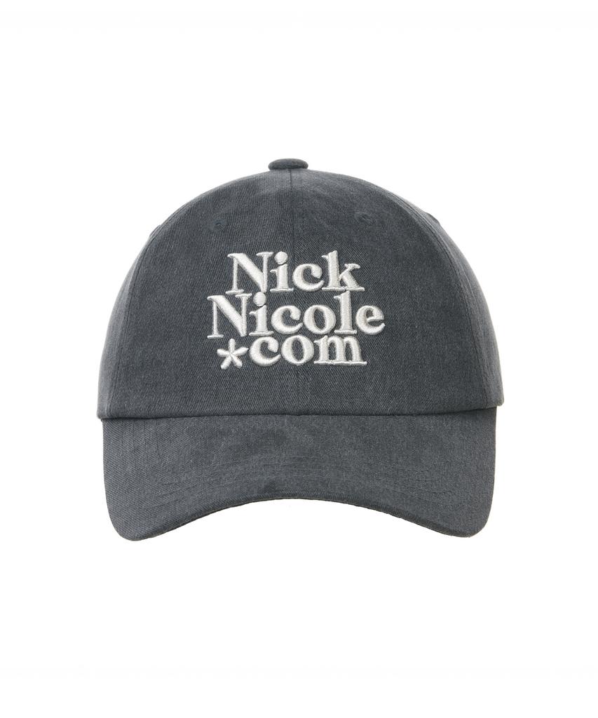 Nigaennikol Nn Dotcom Signature Ball Cap_Denim Charcoal Cream
