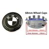 7Pcs 82mm 74mm 68mm 45mm Used For The 50th Anniversary Of BMW/new Black And White Badge ABS Badge For Wheel Rim And Hub Cap