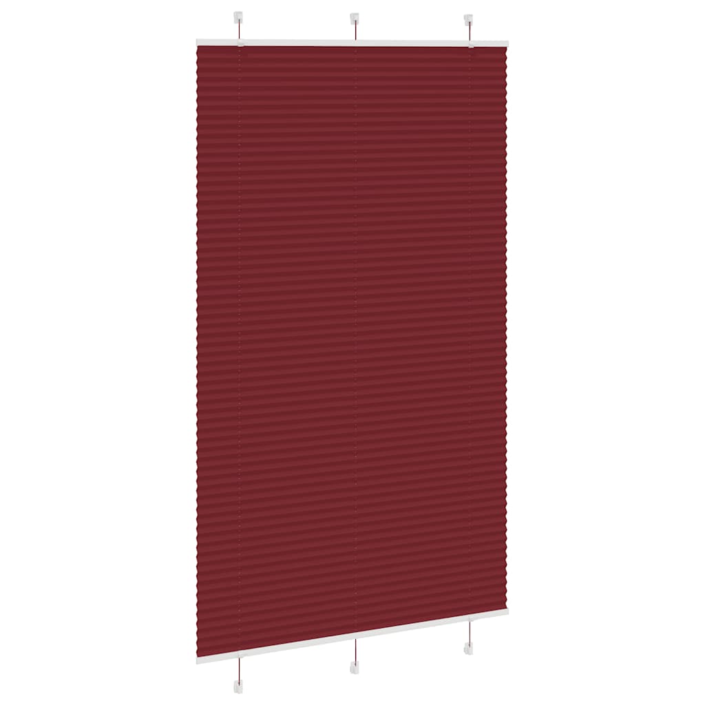 Burgundy Red Pleated Blind 115X200 Cm Fabric Width