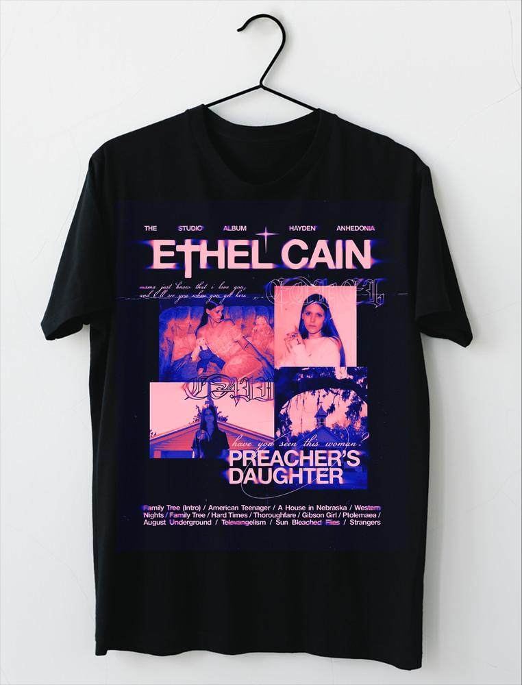 NOUVELLE Collection Ethel Cain T-shirt en Coton Manches Courtes Noir Toutes Tailles AE228 T-shirt Unisexe