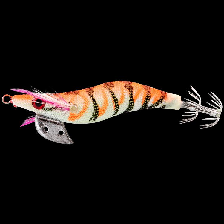 Plastic Hard Bait Shrimp Set Lure Fishing Supplies Fishing Gear Bait 2.0 Squid Hook Luminous Shrimp Fishing Gear Bait