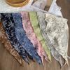 Triangle scarf scarf women's fashion decorative small scarf versatile silk scarf high-end floral headscarf summer women's pastoral headband