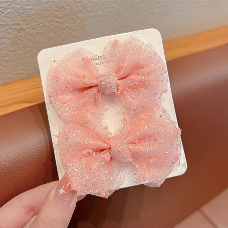 Grampo de Cabelo Coroa de Laço de Organza Infantil – Acessório Presilha de Fada