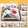 New Cross-border Chinese Style Ink Painting Digital Printing Flannel Bedding Set