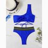 Bikini sexy cu un umăr pentru femei, costum de baie cu talie înaltă, set de bikini cu panglică, costum de baie brazilian, costume de baie, îmbrăcăminte de plajă